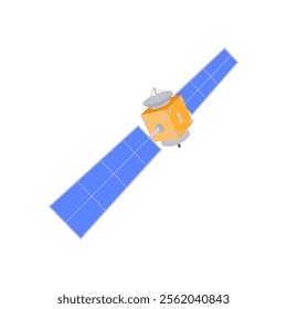 GEO Satellite, Space Vector Illustration, Isolated