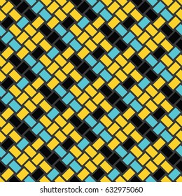 Geo seamless pattern in color Seamless woven wicker texture background Cane pattern Checkered motif Seamless background texture of crosshatched bold lines Trellis pattern Simple fabric print 