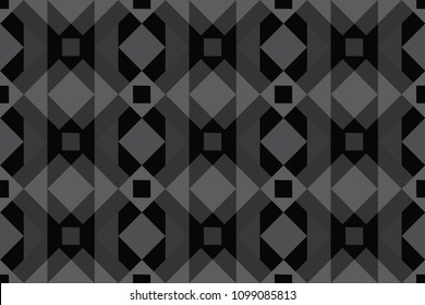 Geo seamless pattern, ethnic ornament, seamless fabric print, colorrful geometric bacckground, dark grey monochrome background