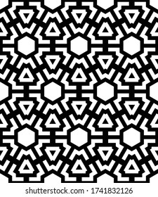 Geo nahtlose Muster, ethnische Ornamente, nahtloser Stoffdruck, farbiger geometrischer Hintergrund, Vektorgrafik