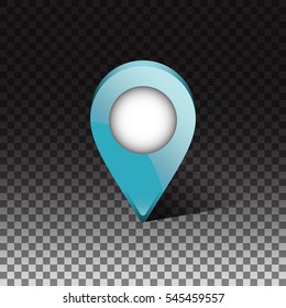 Geo tag infographic element. Stock vector.