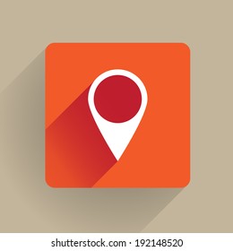 Geo tag pin icon - illustration