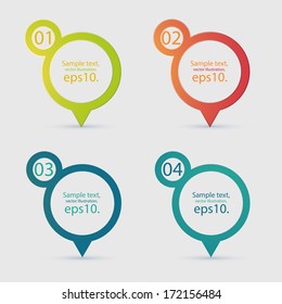 Geo Tag Pin Icon Vector Set