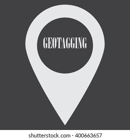 Geo tag targetting vector sign.