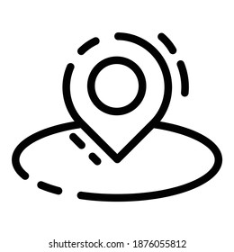Geo Target Location Flat Icon Isolated On White Background