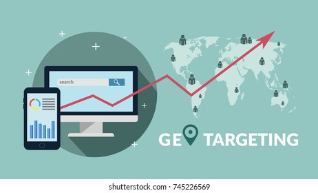 Geo Targeting Concept Design Vector Eps 10