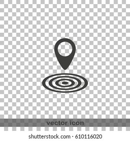 Geo Targeting Flat Vector Icon.