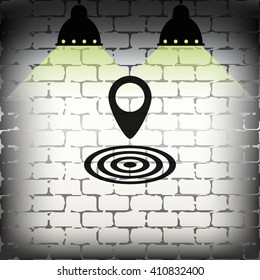 Geo targeting icon.