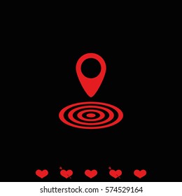 Geo targeting icon.