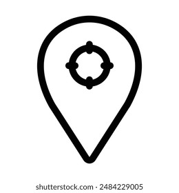 Geo Targeting icon design in filled and outlined style
