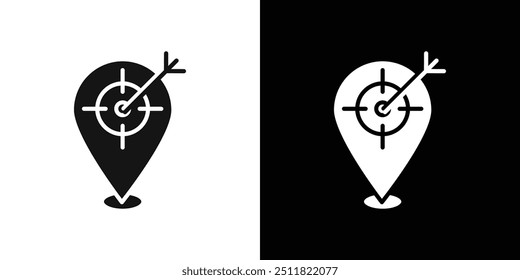 Icono de segmentación geográfica colección de conjunto de relleno plano