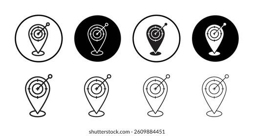 Geo Targeting icon Simple thin outline