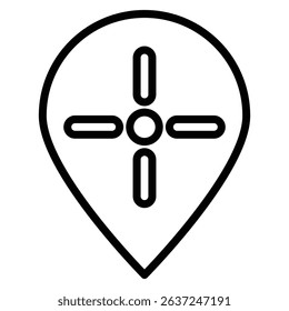 geo targeting icon Simple thin line stroke