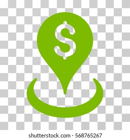 Geo Targeting icon. Vector illustration style is flat iconic symbol, eco green color, transparent background. Designed for web and software interfaces.