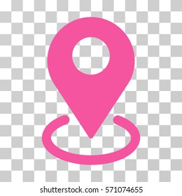 Geo Targeting icon. Vector illustration style is flat iconic symbol, pink color, transparent background. Designed for web and software interfaces.