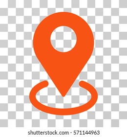 Geo Targeting icon. Vector illustration style is flat iconic symbol, orange color, transparent background. Designed for web and software interfaces.