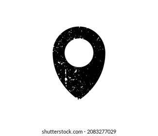 Geo Targeting Rubber Seal Stamp Watermark. Icon Vector Symbol With Grunge Design And Corrosion Texture. Scratched Black Ink Sign On A White Background