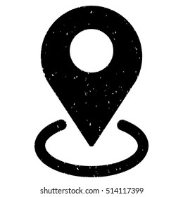 Geo Targeting Rubber Seal Stamp Watermark. Icon Vector Symbol With Grunge Design And Corrosion Texture. Scratched Black Ink Sign On A White Background.