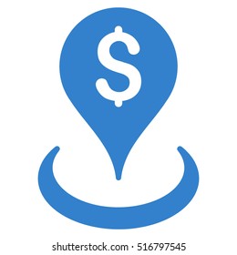 Geo Targeting vector icon. Flat cobalt symbol. Pictogram is isolated on a white background. Designed for web and software interfaces.