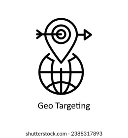 Geo-Targeting Vektorgrafik Symbol Design Illustration. Geschäfts- und Verwaltungssymbol auf weißem Hintergrund - EPS10-Datei