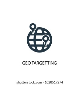 Geo Targetting icon. Simple element illustration. Geo Targetting symbol design from Social Media Marketing collection. Can be used in web and mobile.
