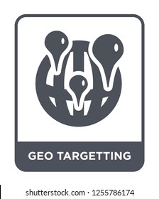 geo targetting icon vector on white background, geo targetting trendy filled icons from Maps and locations collection, geo targetting simple element illustration
