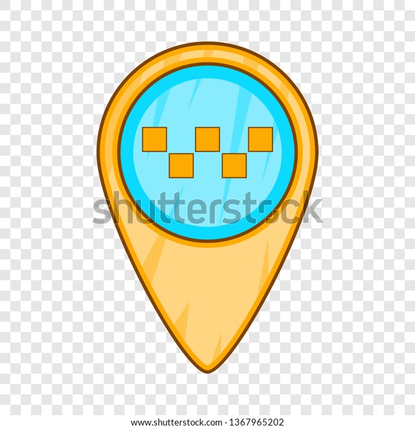 Geo taxi icon in cartoon style isolated on\
background for any web design\
