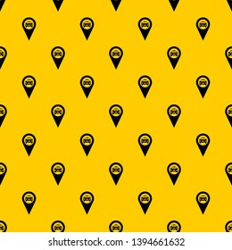 Geo taxi pattern seamless vector repeat geometric yellow for any design