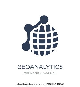 GeoAnalytics icon. Trendy flat vector GeoAnalytics icon on white background from Maps and Locations collection, vector illustration can be use for web and mobile, eps10