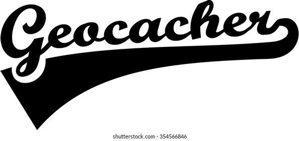 Geocacher word retro