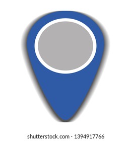 The geocaching icon is blue and gray in the middle