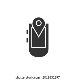 Geocaching icon isolated on white background. GPS device symbol modern, simple, vector, icon for website design, mobile app, ui. Vector Illustration