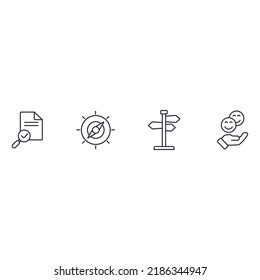 Geocaching icons set . Geocaching pack symbol vector elements for infographic web