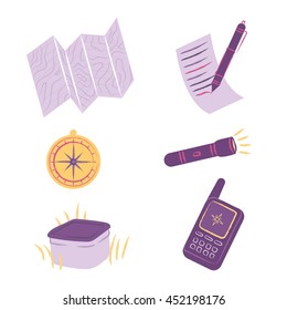 Geocaching illustration set