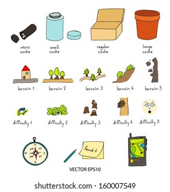 Geocaching vector set