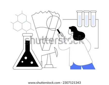 Geochemistry abstract concept vector illustration. Organic geochemistry, applied earth science, petroleum research, mineralogy, trace element study, aquatic soil exploration abstract metaphor.