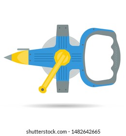 Geodesic blue earth-measuring tape – tape – isolated on a white background. Vector illustration.