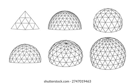 Geodesic Dome and Triangle 3D Models