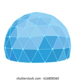 Geodesic Dome. Vector.