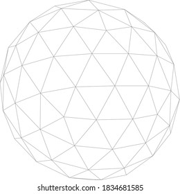 Geodesic Sphere Frequency 2 Based On Icosahedron