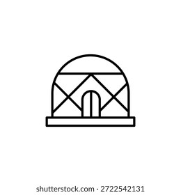 Estructura geodésica Diseño minimalista Edificio de cúpula