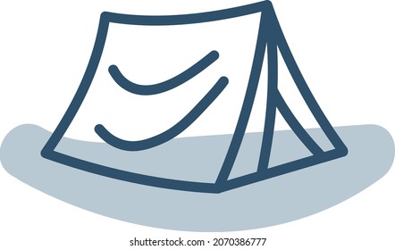 Geodesic Tent, Illustration, Vector, On A White Background.