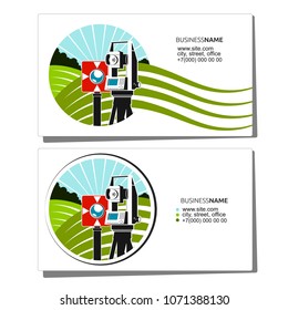 Geodesy And Cadastre Business Card For Surveyor