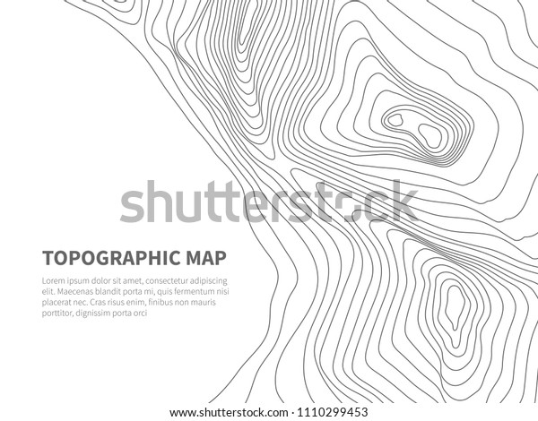 大地测量等值土地 地形线图 地理山脉轮廓矢量背景 地形和制图山地景观轮廓插图库存矢量图 免版税