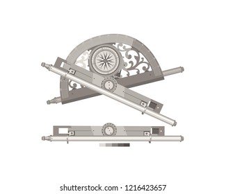 Geodesy. Topography. Astrolabe. History of inventions. Measuring instrument. Construction work.
