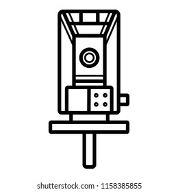 Geodetic Optical Measuring Laser Level Devices. Tachymeter, Theodolite Icon