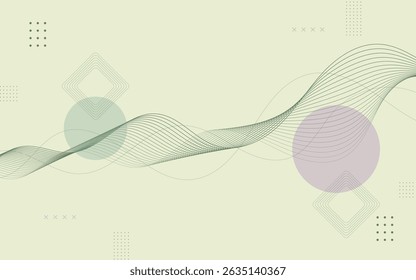 geoemtric abstract background, soft color,green and line green, abstract style,memphis,vector illustration,eps 10