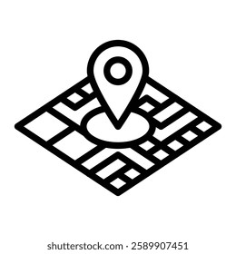 Geofencing Vector Line Icon Design For Persoanl And Commercial Use