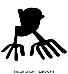 Geoglyph of The Hands from Nazca desert, Peru, South America