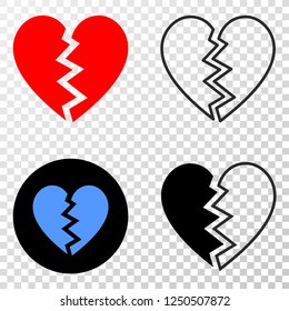 Geographic collage of dotted broken heart and grunge seal. Mosaic vector broken heart created with square dots and gradient from blue to red color. Flat design for patriotic illustrations.